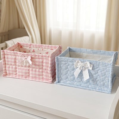 Panier rangement bébé | Dentelle Florale Style Coréen - Accessoires & Rangement - Velours Bébé