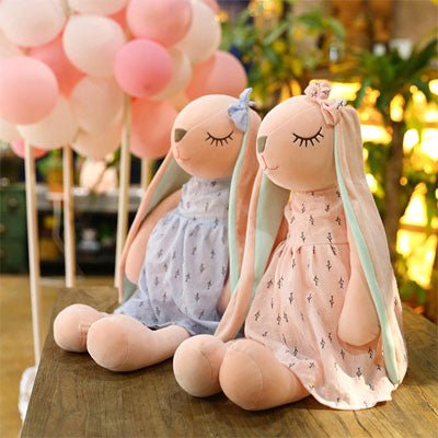 Peluche Lapin | Doudou Velours 35 cm - Doudous & Peluches - Velours Bébé