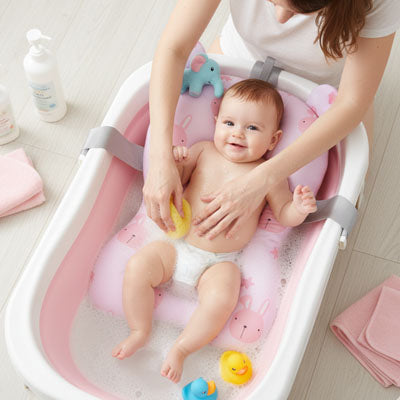 Coussin de bain bébé lavable machine entretien facile — Velours Bébé