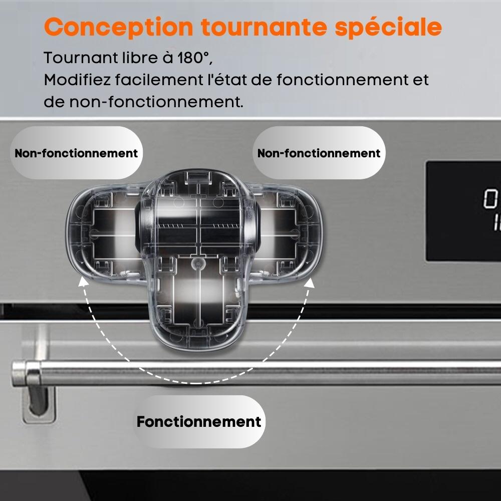 Securite bebe verrou four pose etape installation — Velours Bébé