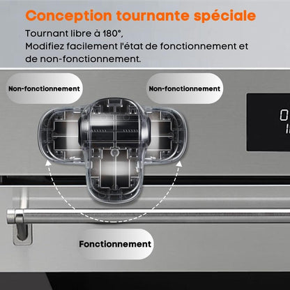 Securite bebe verrou four pose etape installation — Velours Bébé