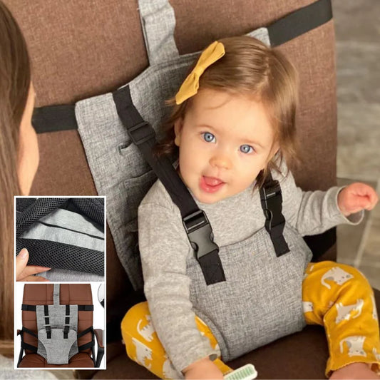 Harnais chaise bebe securite repas BabyBuckle sangle ajustable — Velours Bébé