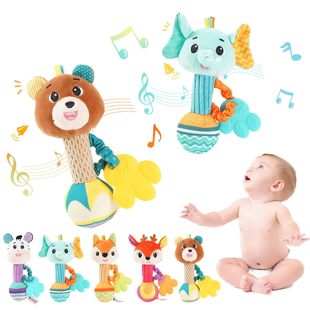 Hochet peluche bebe doux sons apaisants nourrisson — Velours Bébé
