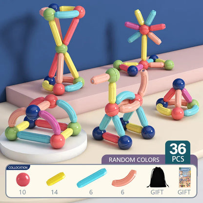 MagneConstruct blocs magnetiques bebe variante rouge — Velours Bébé