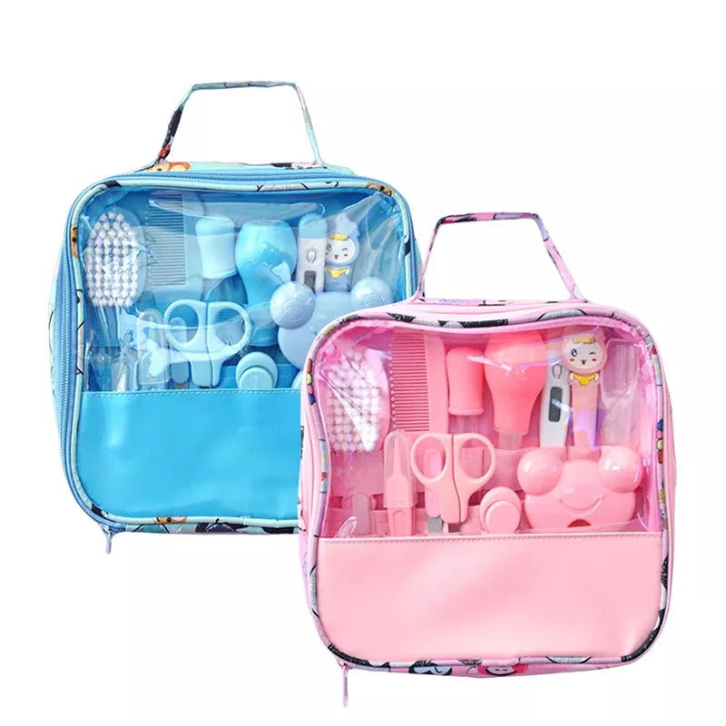 Kit soins bebe trousse coupe ongles thermometre brosse — Velours Bébé