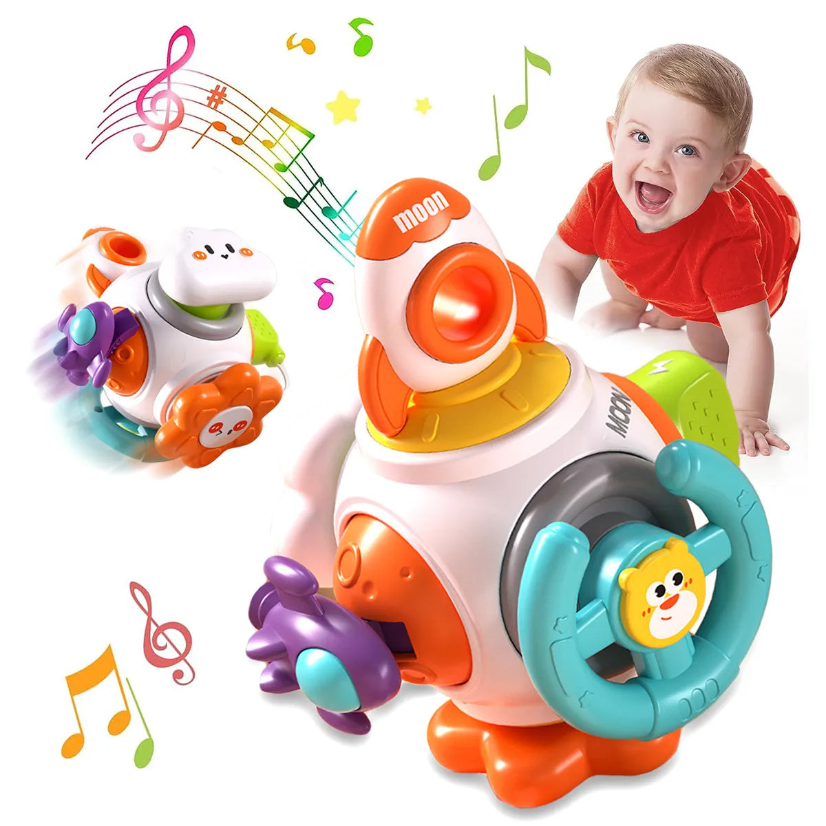 Jouet eveil bebe cube sensoriel coloré stimulation cognitive — Velours Béb