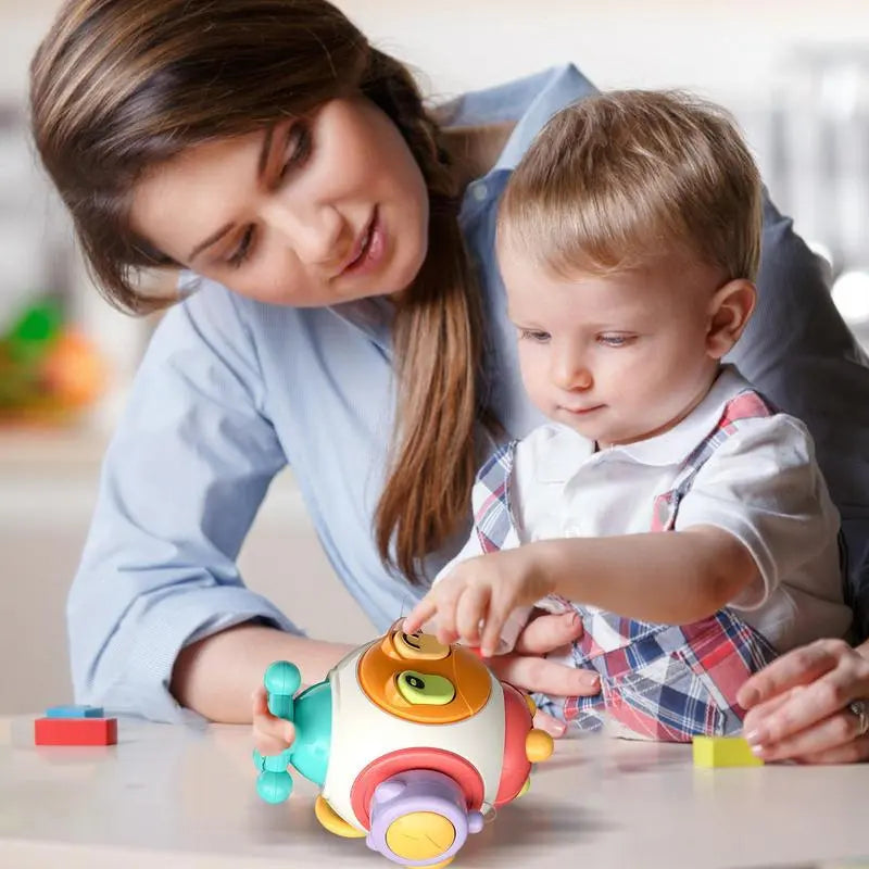 Cube sensoriel occupe bebe Montessori eveil motricite PopPlay — Velours Bébé