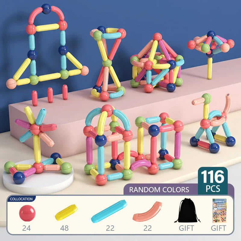 MagneConstruct blocs magnetiques bebe variante jaune — Velours Bébé