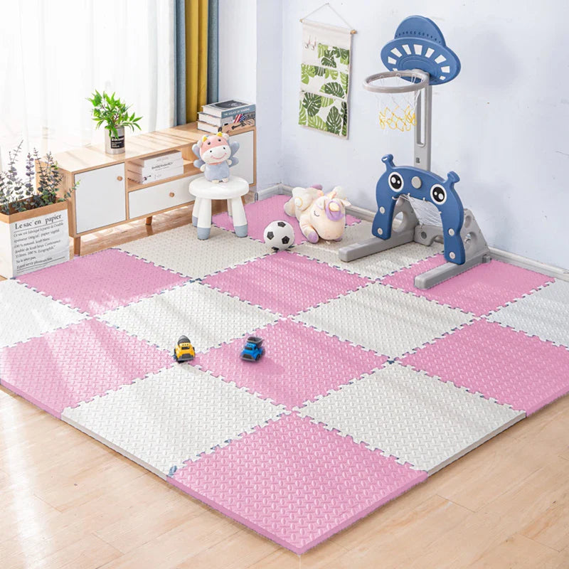 Tapis puzzle mousse bebe detail texture antiderapante — Velours Bébé
