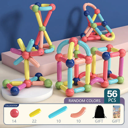 MagneConstruct blocs magnetiques bebe variante bleu — Velours Bébé