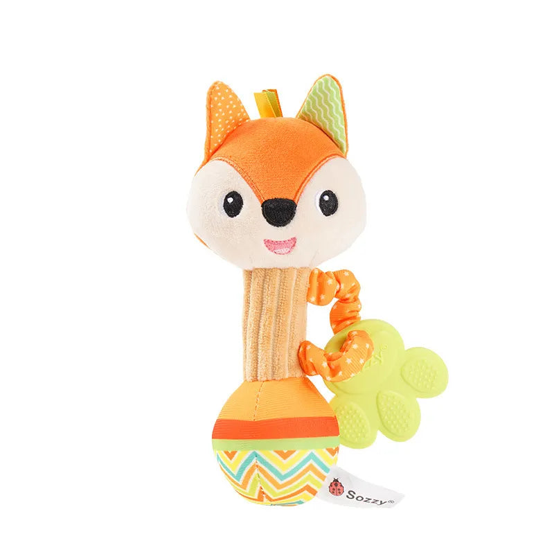 BabyBounce hochet bebe variante renard orange — Velours Bébé
