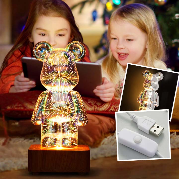 DreamCubelight veilleuse ours bebe feu artifice nuit — Velours Bébé
