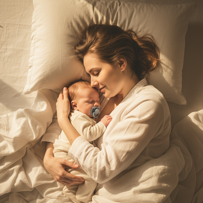 Bébé endormi avec tétine