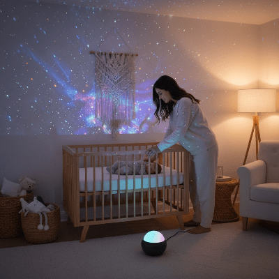 Veilleuse projection | Ciel Étoilé - Velours Bébé