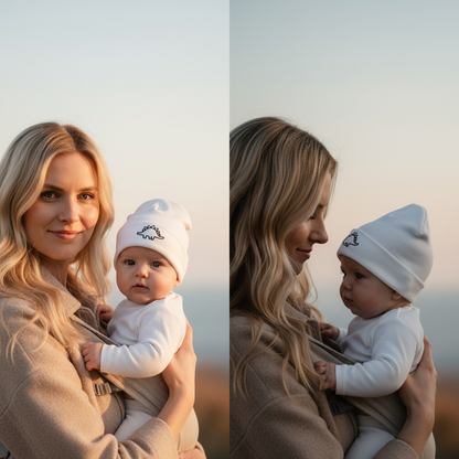 Bonnet face et profil - maman et bébé