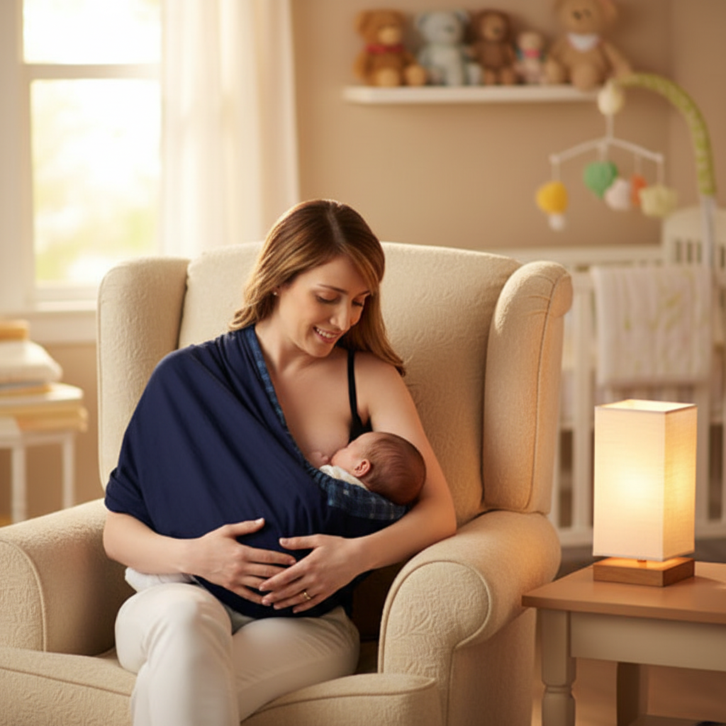 echarpe de portage allaitement maman bebe fauteuil chambre