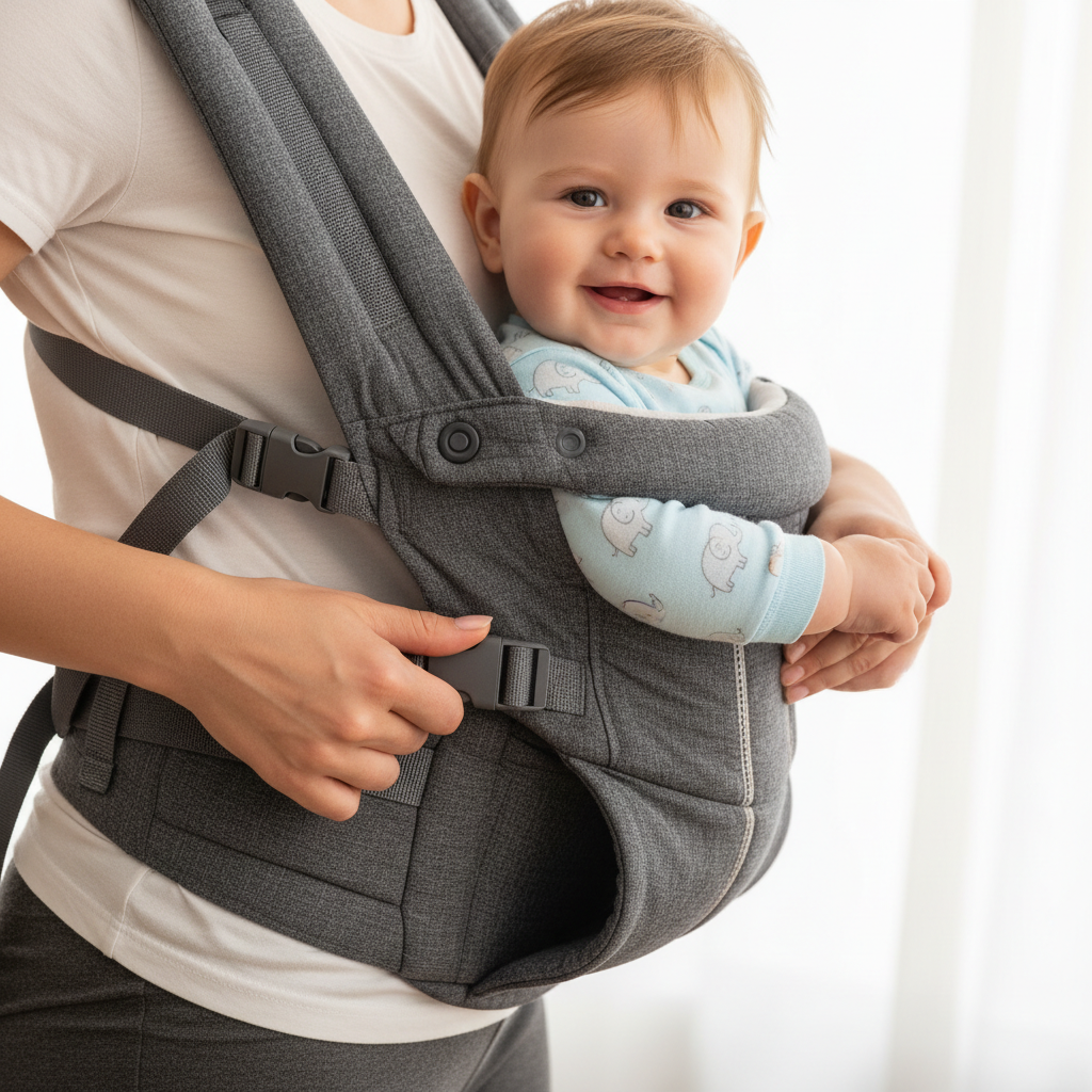 porte bebe detail maman ajuste ceinture bebe assis siege hanche