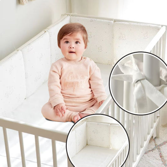 Tour de lit bébé velours doux et sécurisé vue principale — Velours Bébé
