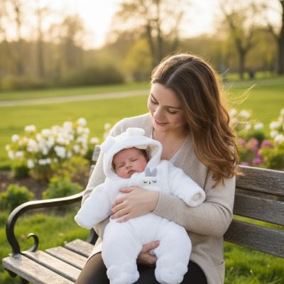 Combinaison bebe | Peluche Chien & Lapin Hiver