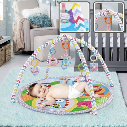 Tapis d'éveil bébé développement sensoriel et jeu vue dessus — Velours Bébé