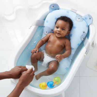 Coussin de bain bébé velours sécurité baignoire — Velours Bébé