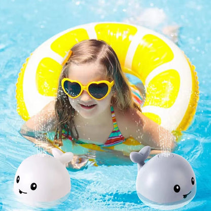 Jouet de bain baleine lumineuse bebe baignoire divertissement
