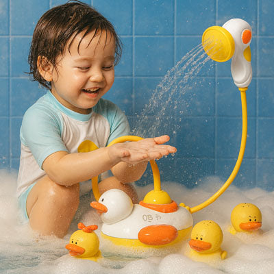 Jouet de bain bébé couleurs vives stimulation sensorielle — Velours Bébé