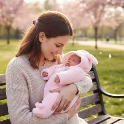 Combinaison bebe | Peluche Chien & Lapin Hiver