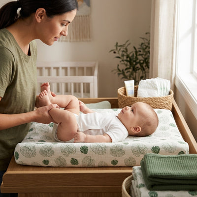 Housse matelas à langer | Mousseline Coton Bio