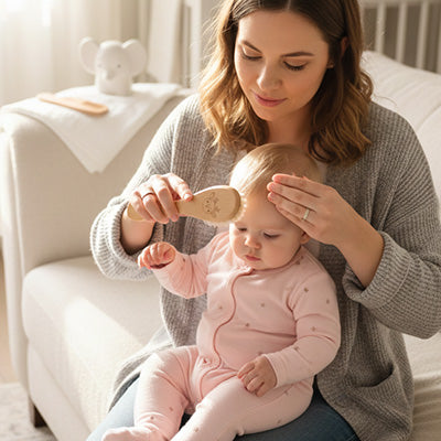 Brosse à cheveux bébé poils doux nouveau-né — Velours Bébé