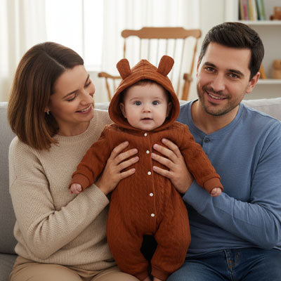 Détail tissu chaud pyjama bébé automne hiver — Velours Bébé