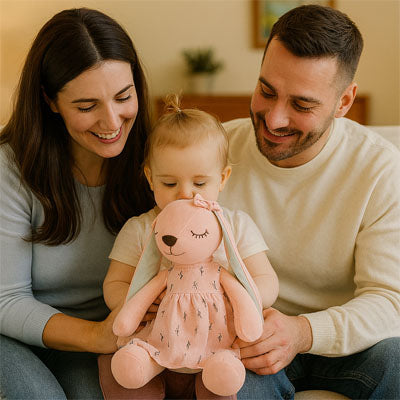 Peluche lapin 35 cm cadeau naissance bébé — Velours Bébé