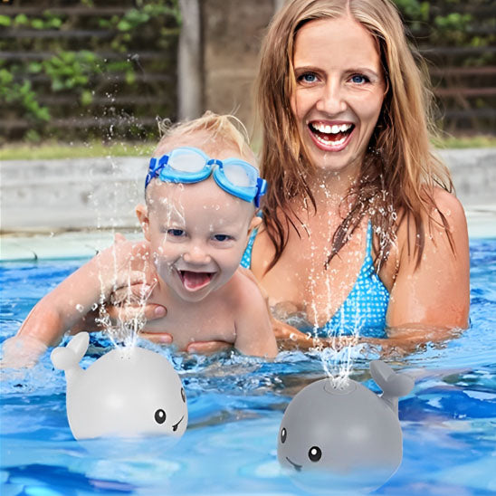 Jouet de bain baleine clignotante couleurs enfant baignoire
