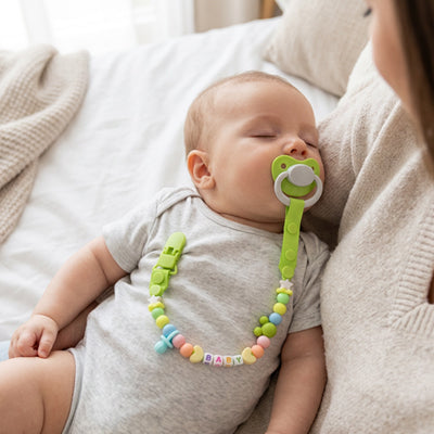 Attache-tétine velours bébé 0-12 mois pastel — Velours Bébé
