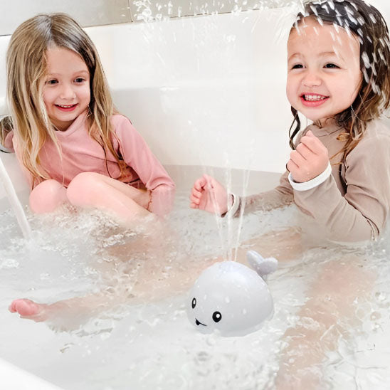 Jouet de bain baleine pulverisateur eau lumiere clignotante enfant
