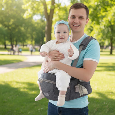 Porte bebe ergonomique papa bebe parc ensoleille