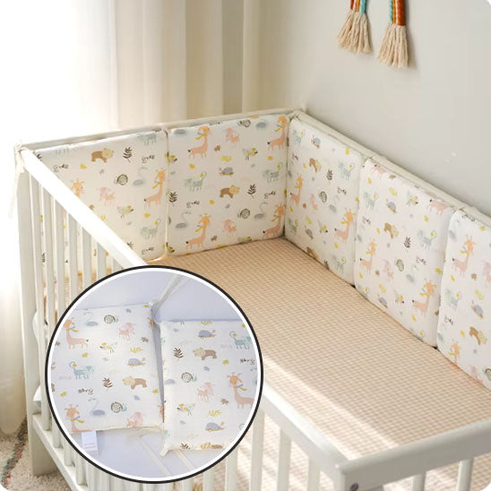 Tour de lit bébé velours doux vue ensemble lit — Velours Bébé