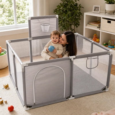 Parc bebe gris 2 maman et bebe 