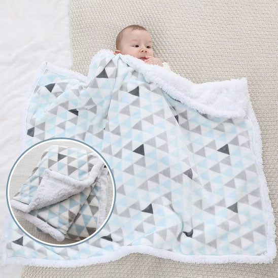 couverture bebe polaire bleu gris maman bebe 