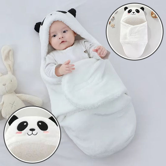 Bébé dans nid d'ange douillet velours doux — Velours Bébé