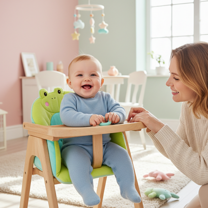Bébé souriant - style grenouille