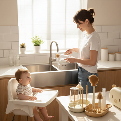 egouttoir biberon maman lave biberon cuisine bebe