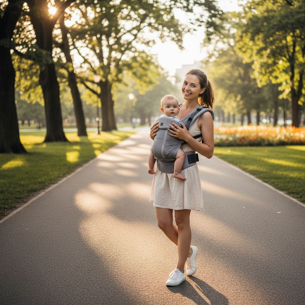 Porte bebe ergonomique maman bebe parc ensoleille